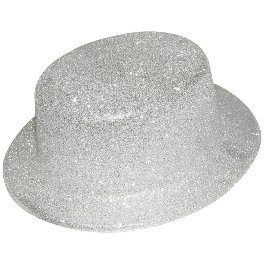 Chapeau Haut de Forme Argenté Adulte - 63551 - Chapeaux