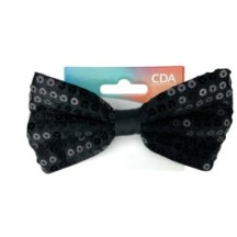 Noeud papillon sequin NOIR - 02391NO - Cravates