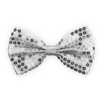 Nœud Papillon Sequin Argent - 02391AR - Nœuds Papillon