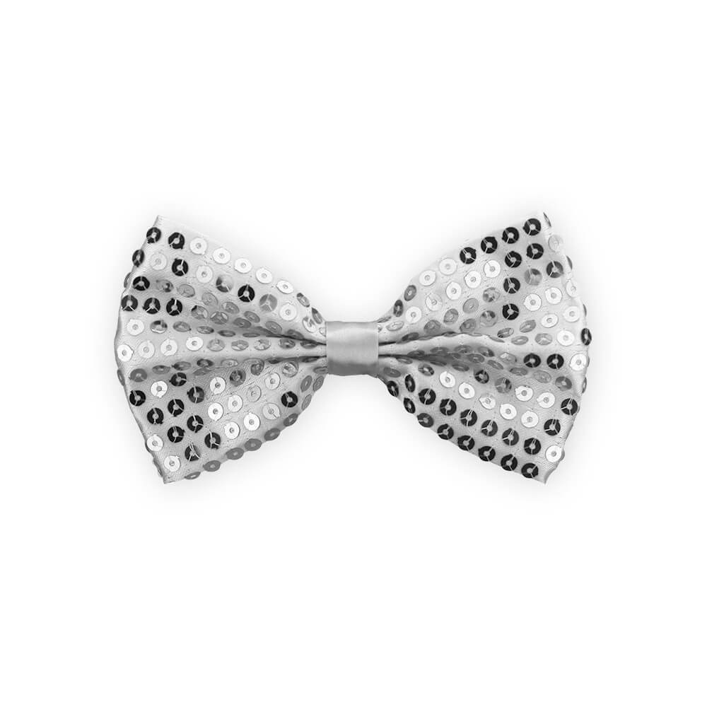 Nœud Papillon Sequin Argent - 02391AR - Nœuds Papillon