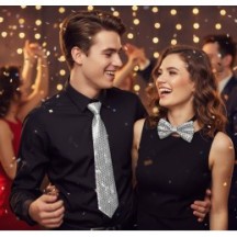 Cravate sequin ARGENT - 02390AR - Cravates