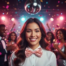 Noeud papillon sequin ROSEGOLD - 02391ROG - Cravates