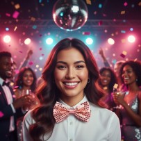 Noeud papillon sequin ROSEGOLD - 02391ROG - Cravates