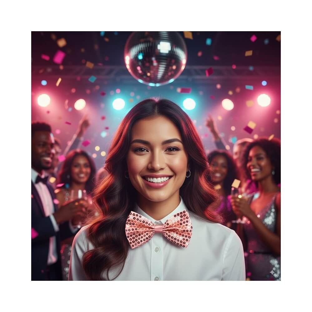 Noeud papillon sequin ROSEGOLD - 02391ROG - Cravates