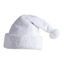 Bonnet de Noël Blanc Argenté Adulte - 65300 - Chapeaux