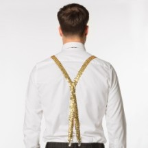 Set Or Disco Party – Lunettes, Nœud Papillon & Bretelles - B13485 - Bretelles & Kits Bretelles