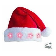 Bonnet de Noël Rouge Argenté Lumineux Adulte - 65302 - Chapeaux