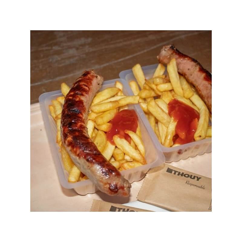 Barquette Charcutière Plastique Translucide 700 mL – PS – Lot de 250 - I20021 - Barquettes & Contenants