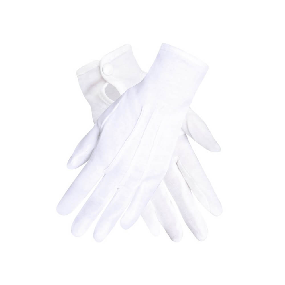 Gants Blancs Courts XL – Taille Large Déguisement - B03081 - Gants