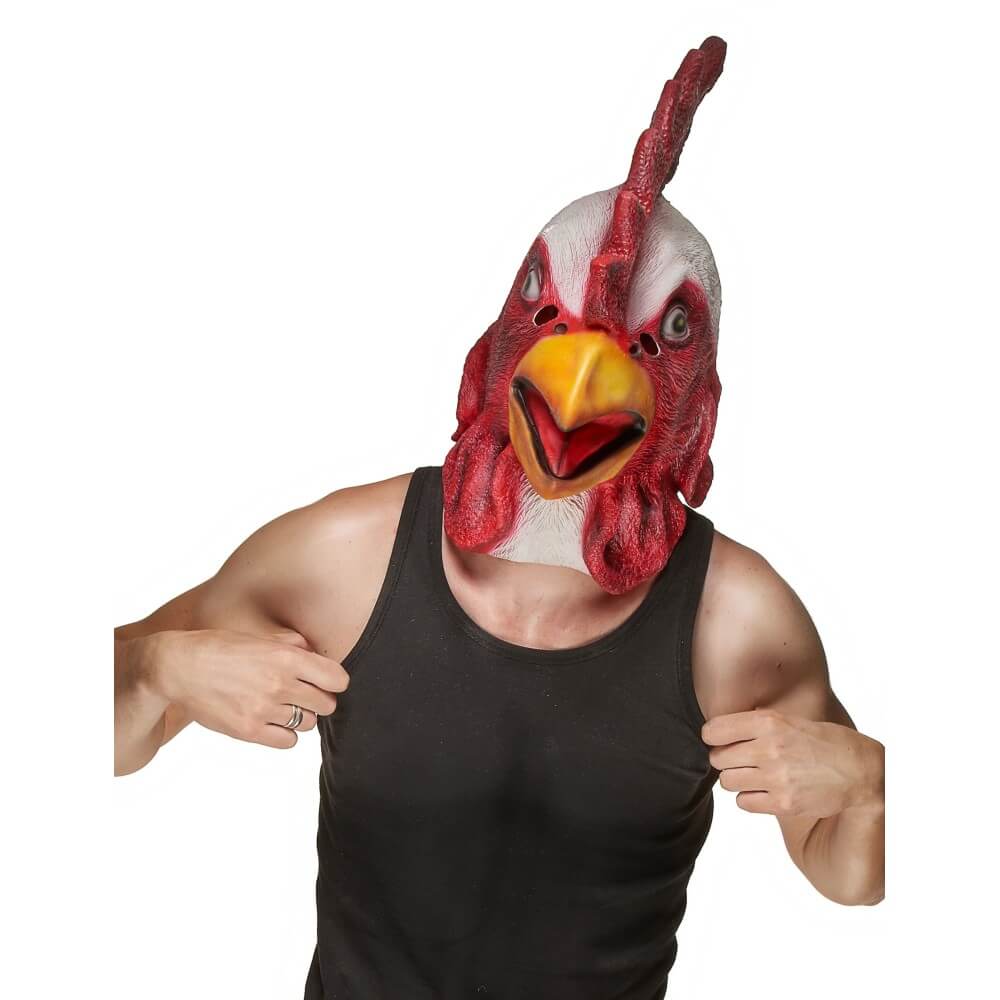 Masque Latex Tête de Coq Adulte - 80209 - Masques