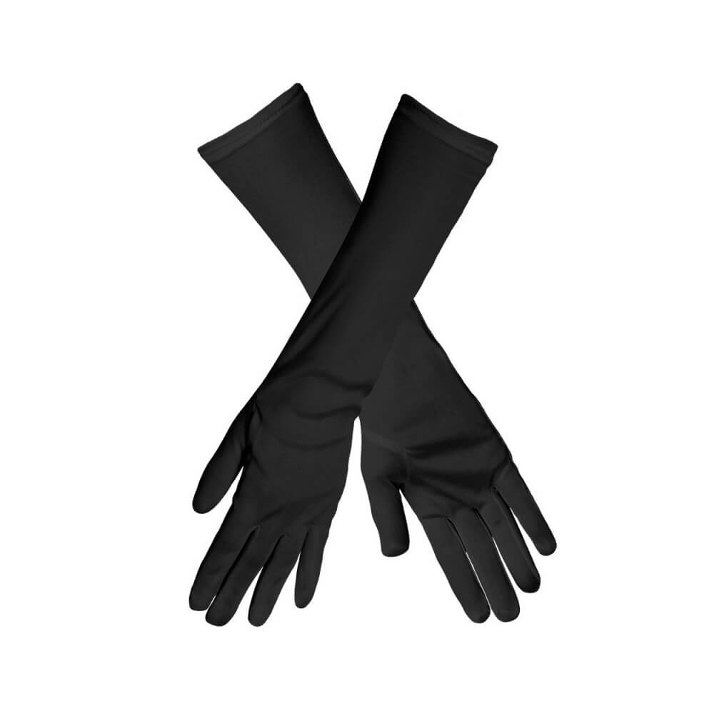 Gants Noirs Polyester 40 cm Nice – Élégance Longue - B03090 - Gants
