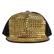 Casquette Bling-Bling Or Adulte - 66639 - Chapeaux
