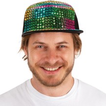 Casquette Bling-Bling Multicolore Adulte - 66640 - Chapeaux
