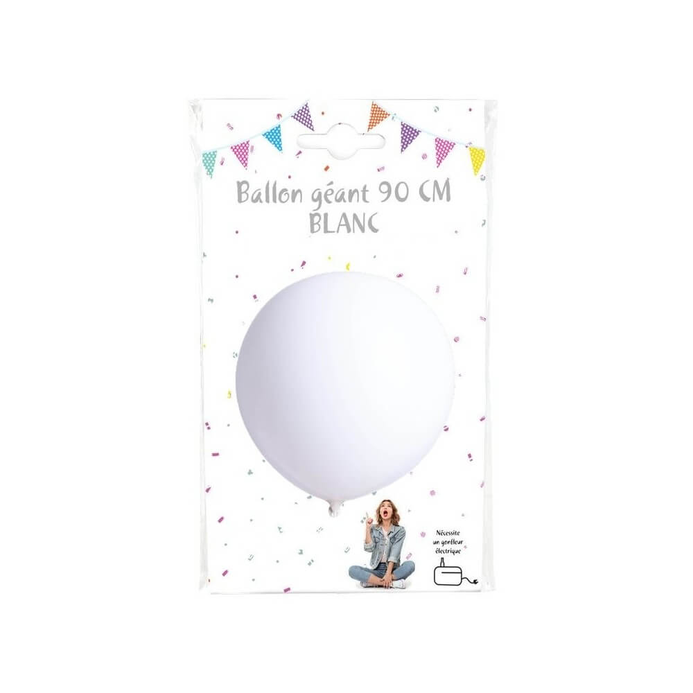 Ballon Géant Blanc 90 cm Décoration | Fiesta Factory