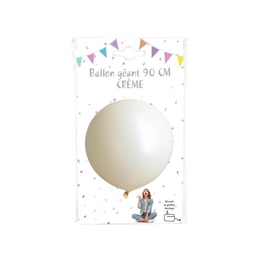 Ballon Géant Uni 90 cm – Ivoire - 36350CR - Ballons Géants