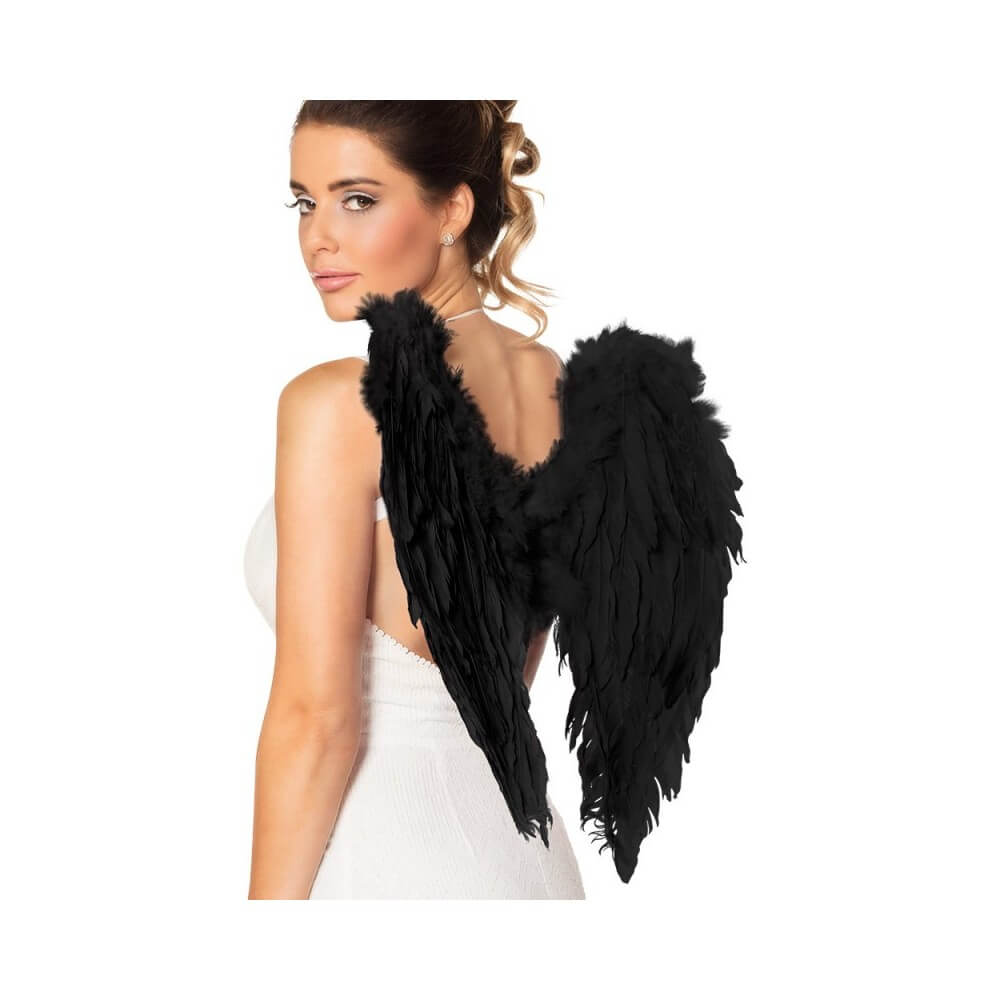 Ailes d’Ange Noires 50x50 cm Pas Cher | Fiesta Factory