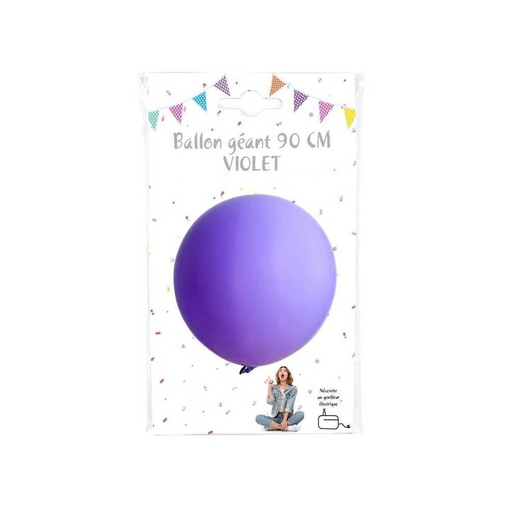 Ballon Géant Uni 90 cm – Violet - 36350VI - Ballons Géants