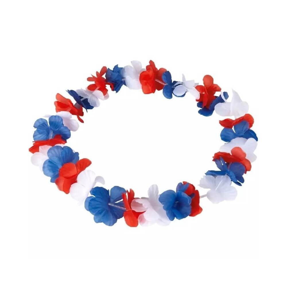 Collier Fleurs Tricolores France – Bleu Blanc Rouge - 25234 - Colliers & Colliers de Fleurs