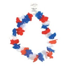 Collier Fleurs Tricolores France – Bleu Blanc Rouge - 25234 - Colliers & Colliers de Fleurs