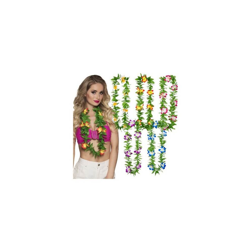 Collier Hawaïen Lulani – 5 Couleurs Aléatoires - B52266 - Colliers & Colliers de Fleurs