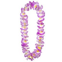 Collier Hawaïen Polyester Fleurs Luxe – 4 Couleurs Aléatoires - B52412 - Colliers & Colliers de Fleurs