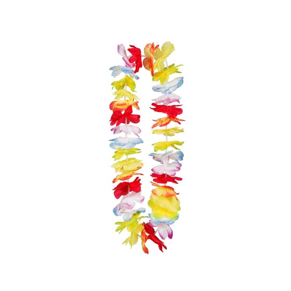 Collier Hawaïen Rainbow Luxe – Fleurs Multicolores - B52410 - Colliers & Colliers de Fleurs