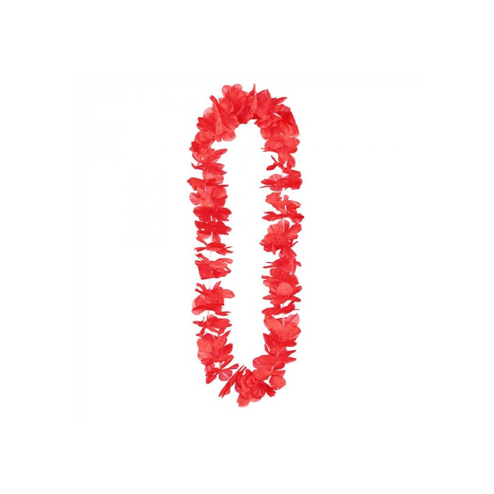 Collier de Bienvenue Luxe Rouge – Fleurs Tropicales - B52341 - Colliers & Colliers de Fleurs