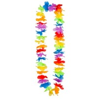 Collier Hawaïen Polyester Multicolore Pas Cher | Fiesta Factory
