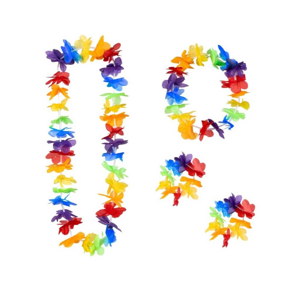 Set Hawaï Fleurs – Bandeau, Collier & 2 Bracelets - B52416 - Colliers & Colliers de Fleurs