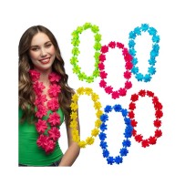 Collier Hawaïen Aloha 6 Couleurs Aléatoires | Fiesta Factory