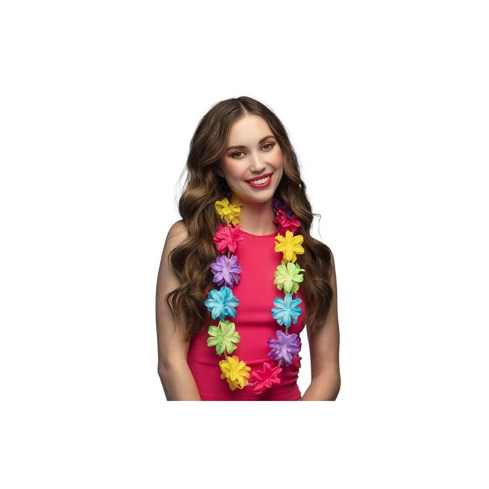 Collier Hawaïen Aloha Multicolore Pas Cher | Fiesta Factory