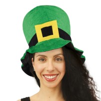 Chapeau St Patrick adulte velours pas cher – Haut de forme vert | Fiesta Factory