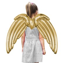 Ballon Aile d’Ange Or Foil 80x59 cm Pas Cher | Fiesta Factory