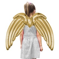 Ballon Aile d’Ange Or Foil 80x59 cm Pas Cher | Fiesta Factory