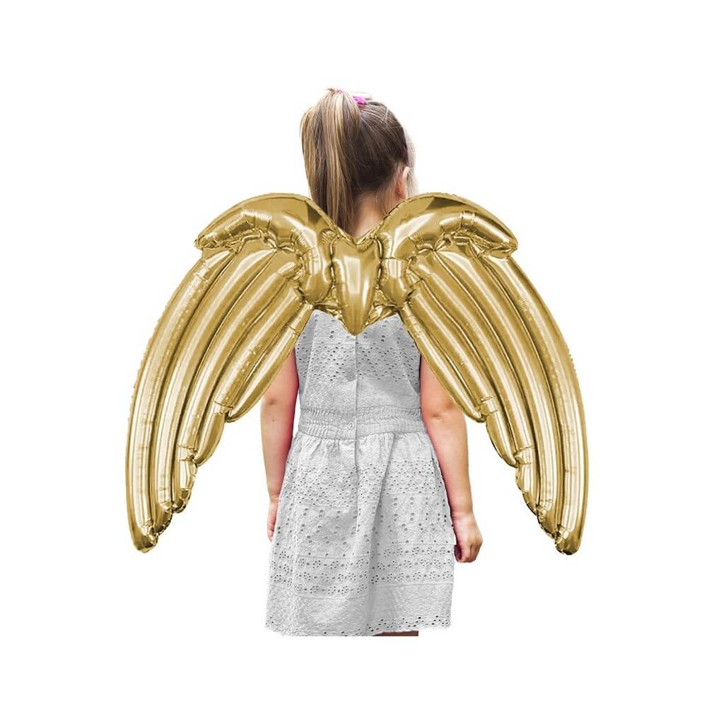 Ballon Aile d’Ange Or Foil 80 x 59 cm - 47013 - Ballons aluminium