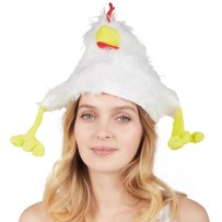 Chapeau poule adulte pas cher – Accessoire déguisement humoristique | Fiesta Factory