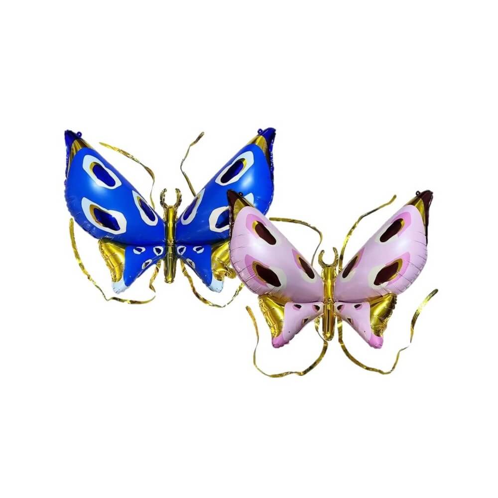 Ballon Papillon Ailes Foil 102 x 76 cm – 2 Coloris aléatoire - 47011 - Ballons aluminium