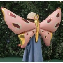 Ballon Papillon Ailes Foil 102 x 76 cm – 2 Coloris aléatoire - 47011 - Ballons aluminium