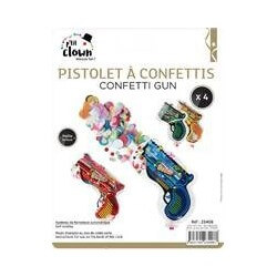 Pistolet à confettis Lot de 4 - 23408 - Confettis