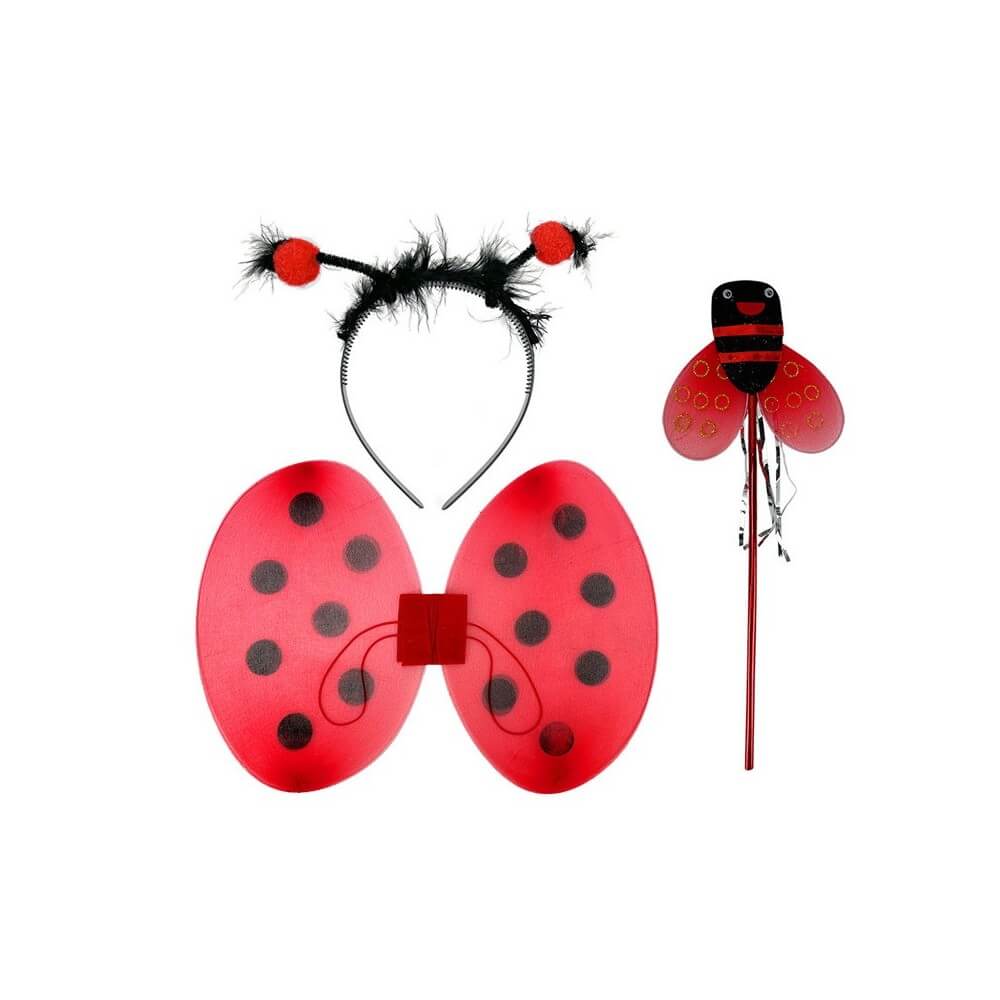 Set Coccinelle 3 Pièces Ailes Tiare Baguette | Fiesta Factory