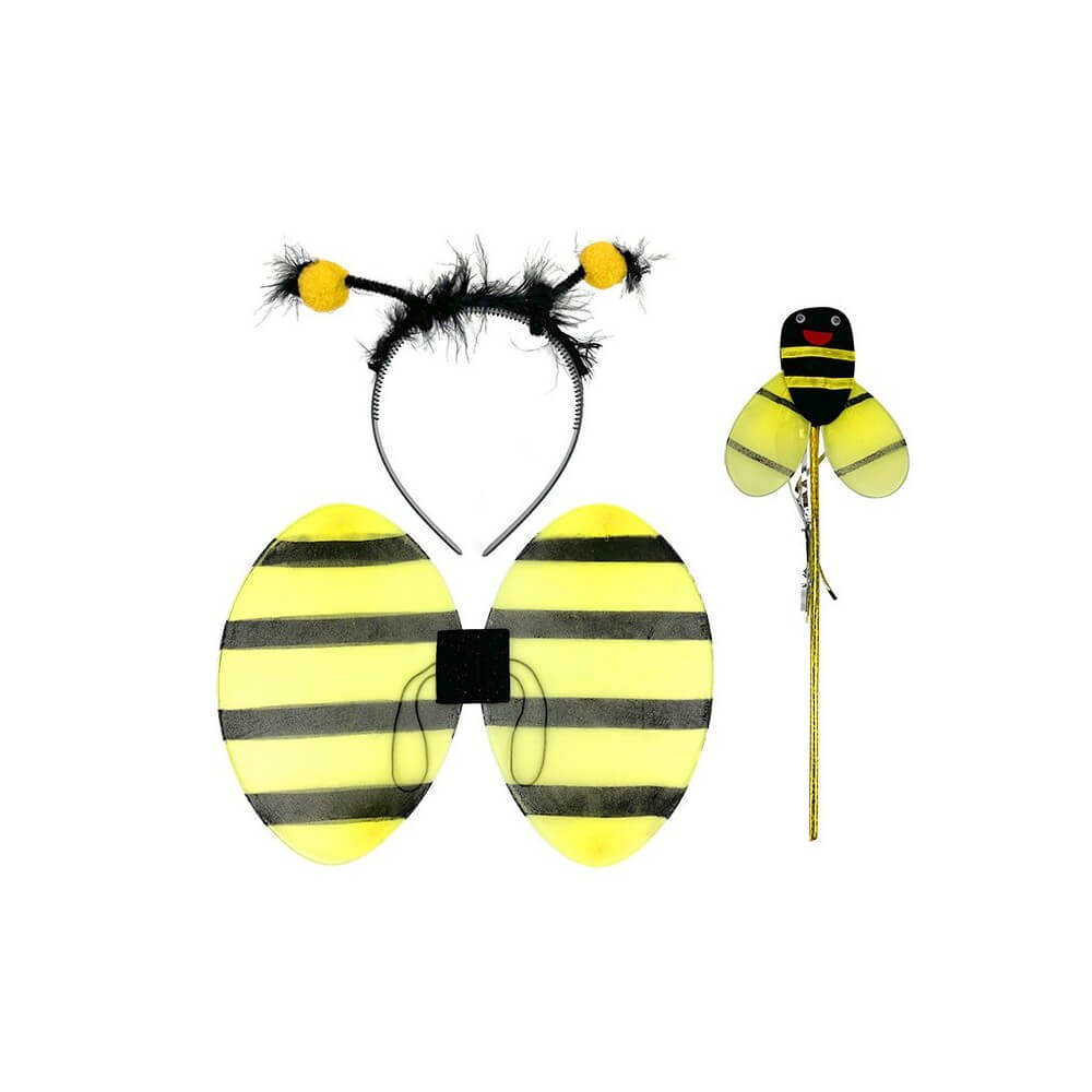 Set Abeille 3 Pièces – Ailes, Tiare & Baguette - 47016 - Ailes & Capes