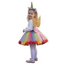Set Licorne 3 Pièces Or/Multicolore – Tutu, Ailes & Tiare - 47000 - Serre-tête