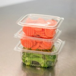 Barquettes Traiteur avec Couvercle Attenant en PET – 250 à 1000 mL – Paquet de 50 - I20000 - Barquettes & Contenants