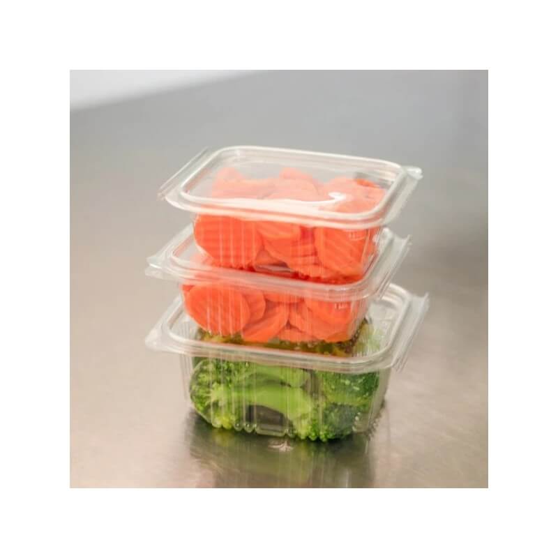 Barquettes Traiteur avec Couvercle Attenant en PET – 250 à 1000 mL – Paquet de 50 - I20000 - Barquettes & Contenants