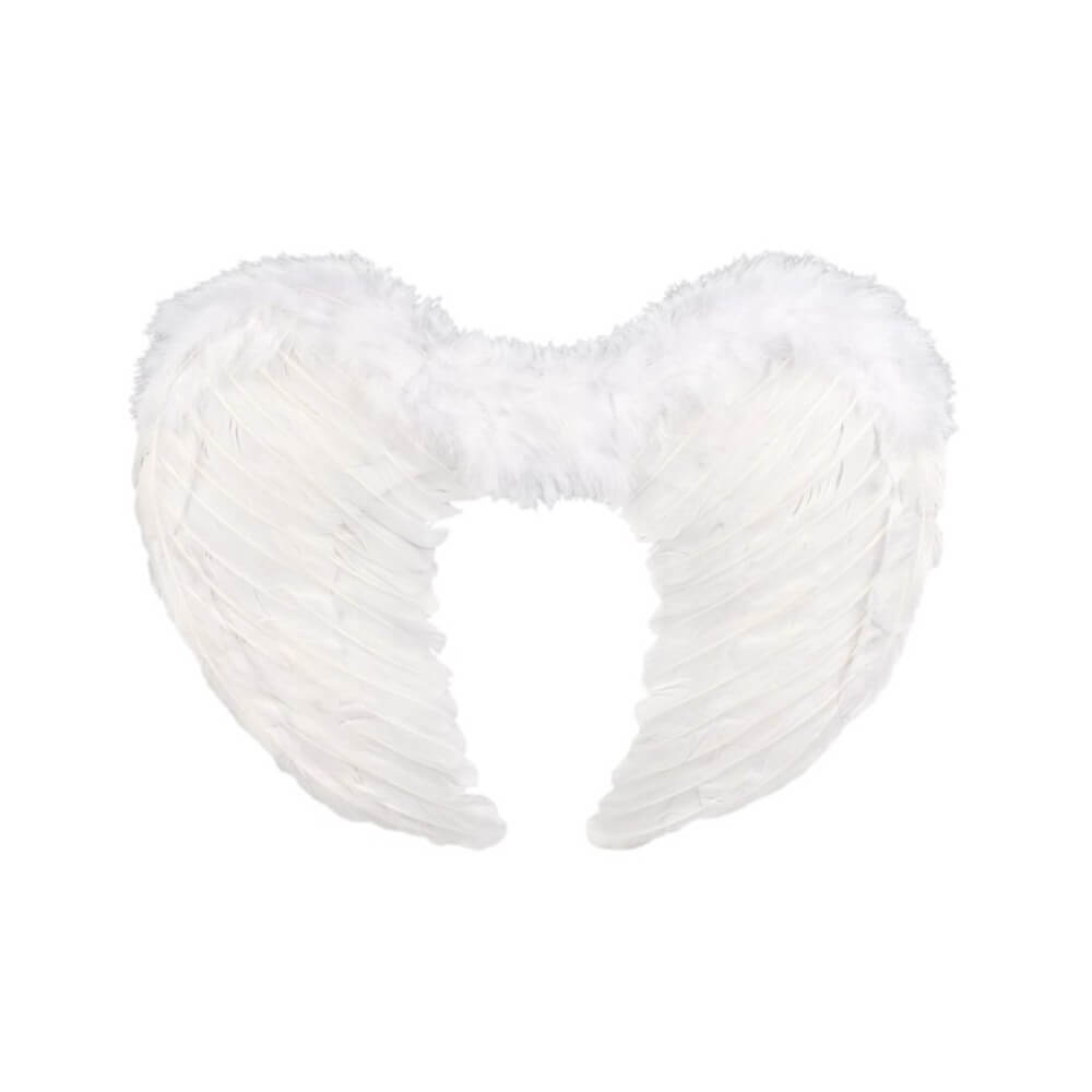 Ailes d’Ange Plumes Blanches 65 x 40 cm - 47019 - Ailes & Capes