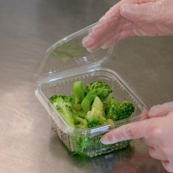 Barquettes Traiteur avec Couvercle Attenant en PET – 250 à 1000 mL – Paquet de 50 - I20000 - Barquettes & Contenants