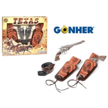 Set double revolver 8 coups avec ceinture western pas cher | Fiesta Factory