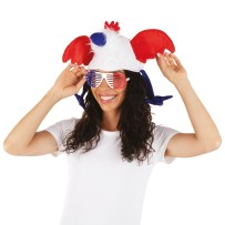 Chapeau Coq Bleu Blanc Rouge Adulte pas cher | Fiesta Factory