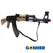 Mitraillette noire 8 coups 60 cm accessoire déguisement pas cher | Fiesta Factory