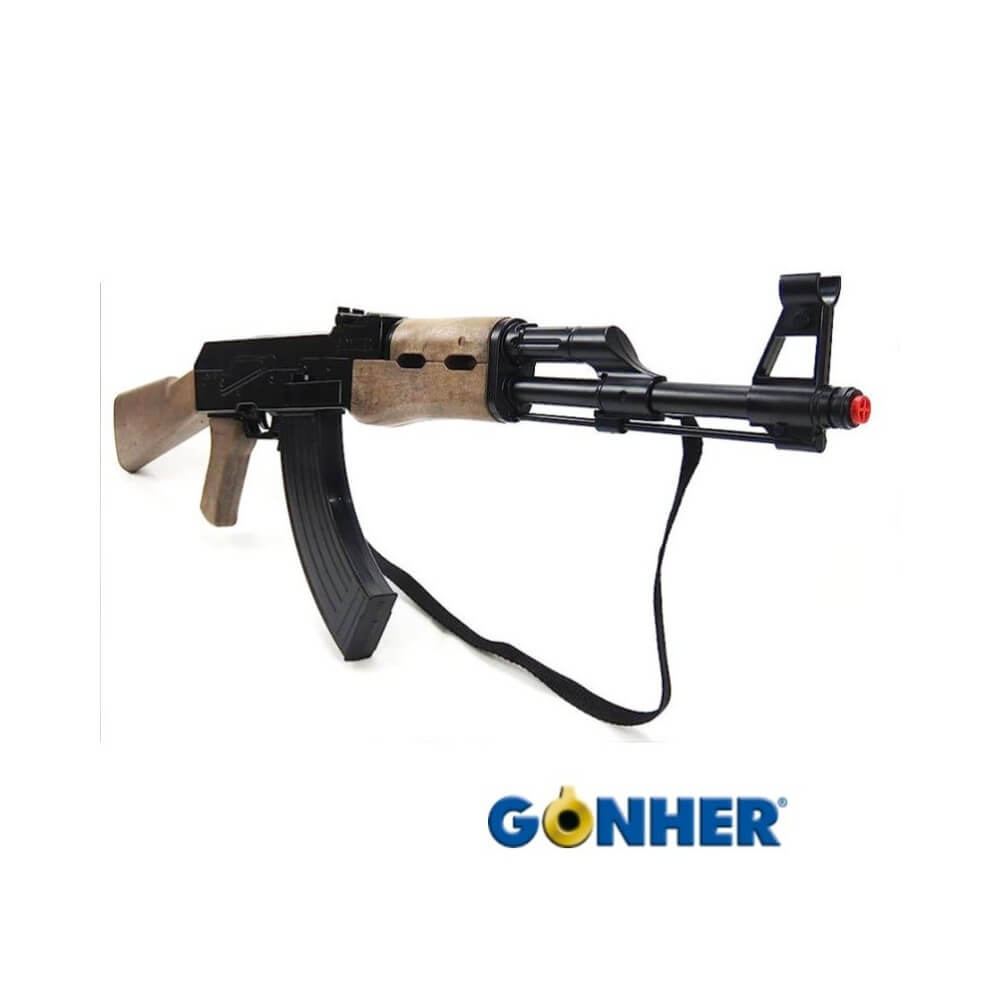 Mitraillette noire 8 coups 60 cm accessoire déguisement pas cher | Fiesta Factory